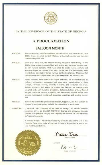My Own Pet Balloons and Balloon Month Document